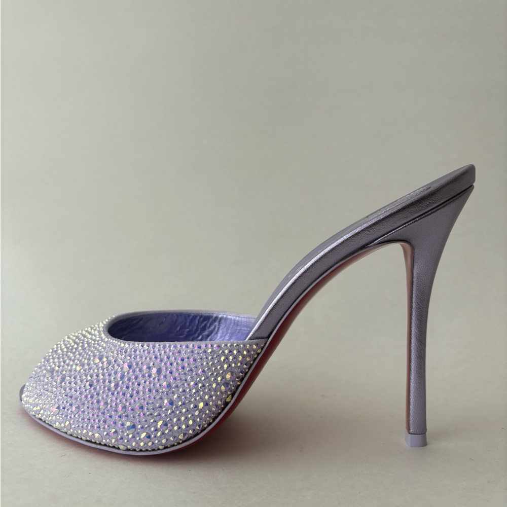 Christian Louboutin me dolly strass 100 lilac mules size 41 new in box